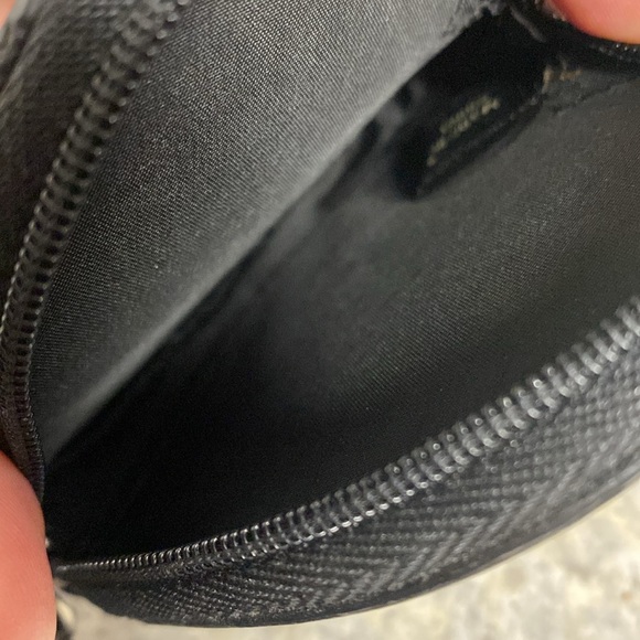 Coach Signature Black White Heart Coin Purse - Picture 2 of 3